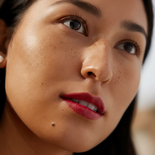 This classic, vibrant red lip gloss delivers intense, sophisticated color that lasts all day without drying your lips.