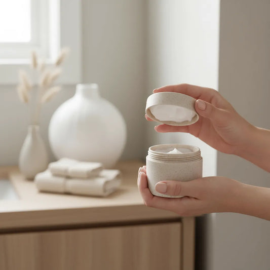 crème multi-usage Moringa Lisa Noto tenue à deux mains