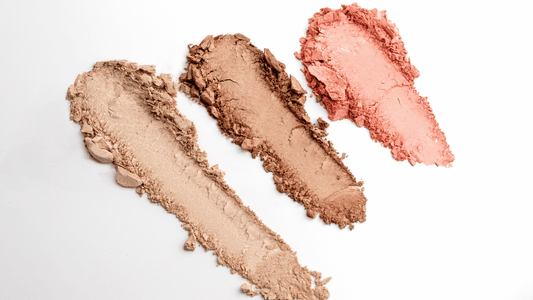 swipes of mineral bronzers for healthy-looking skin