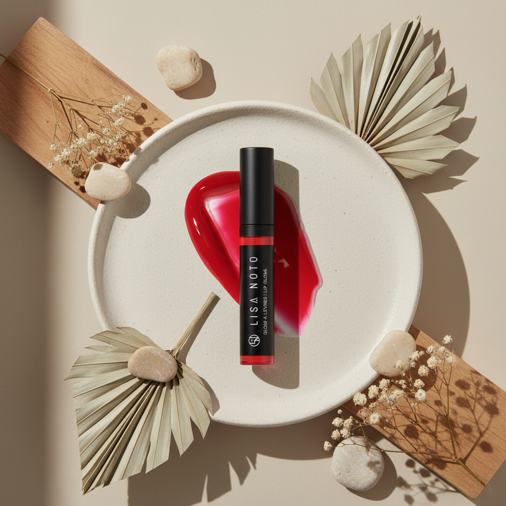 lip gloss red This classic, vibrant red delivers intense, sophisticated color that lasts all day without drying your lips. 