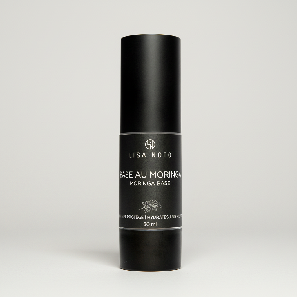 Experience the satisfying indulgence of LISA NOTO Moringa Base 30 ml, a multi-tasking beauty product boasting a serum-like texture and weightless finish. 