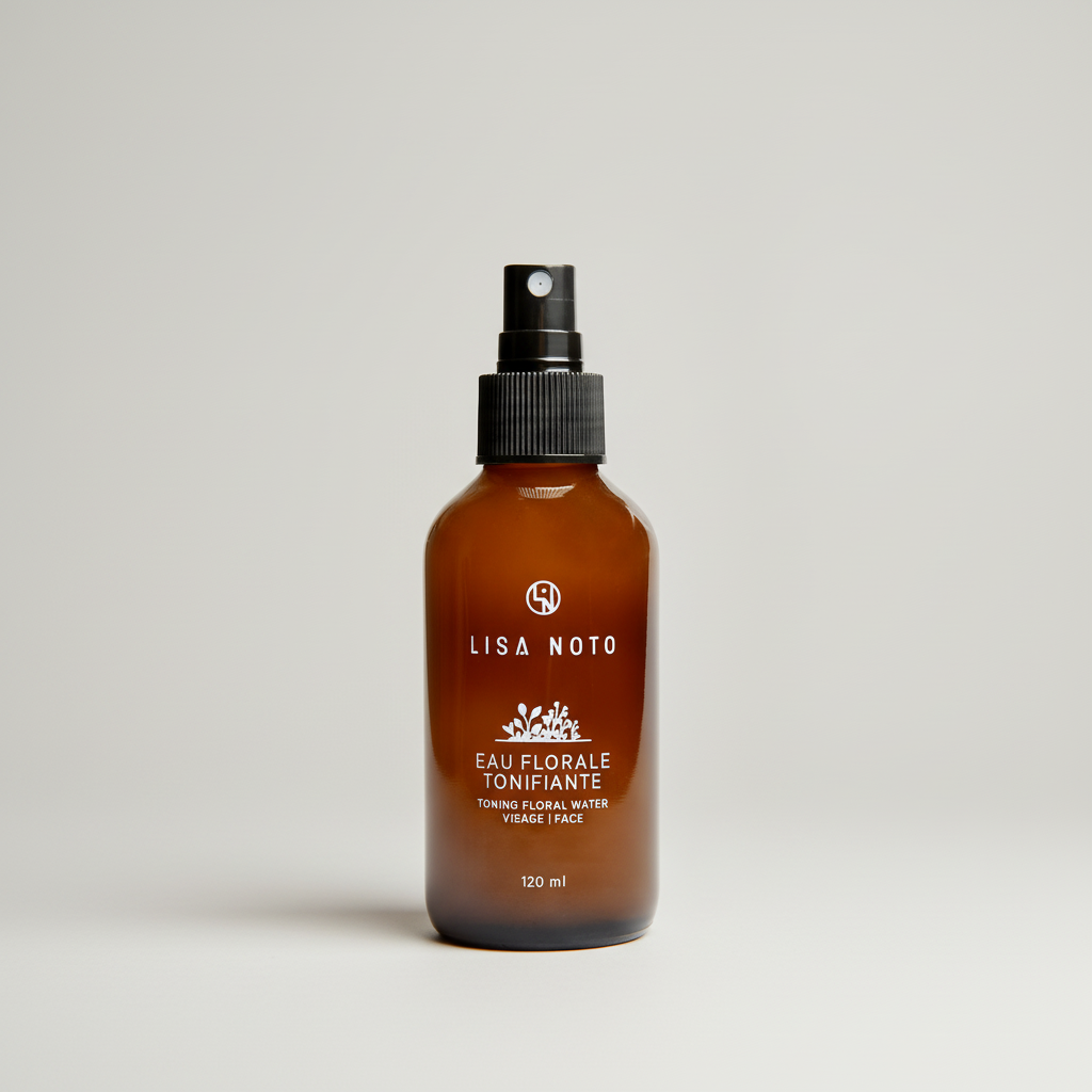 LISA NOTO’s Toning Floral Water, a delicate blend designed to hydrate, soothe, and refresh even the most sensitive and mature skin.