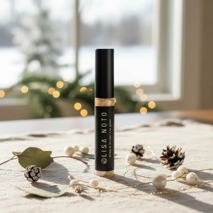 Brillo labial hidratante con purpurina dorada – Edición limitada 6,4 ml