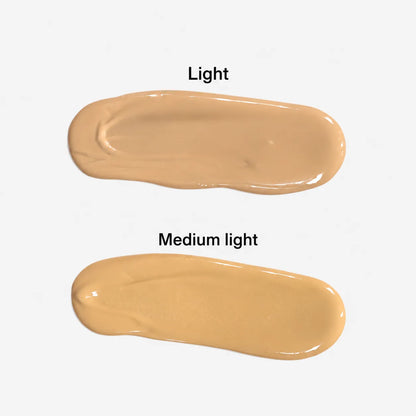 Lisa Noto Tinted Botanical Moisturizer swatches in Light and Medium Light